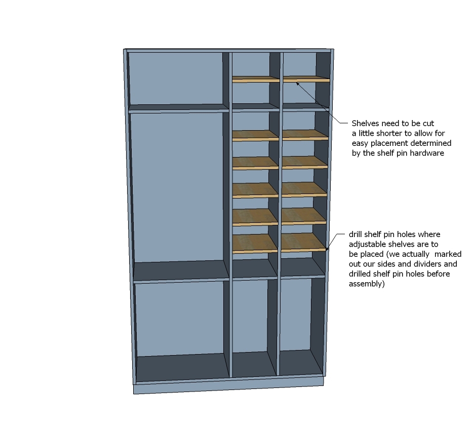 Master Closet From HGTV Saving Alaska Ana White   Custom Master Closet Plans Large Cubbies Step 7 